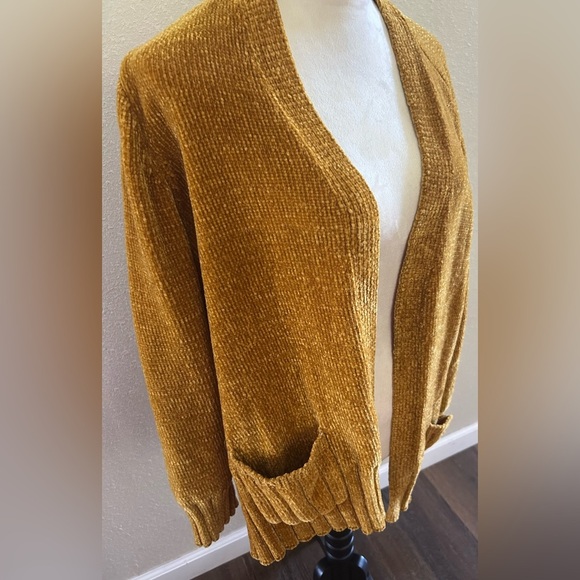 Seven7 Cozy Mustard Cardigan Womens Sweater size XXL - Picture 2 of 6
